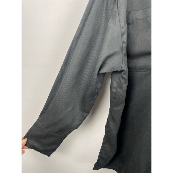 LNA Pirate Black Radar Zip Up Long Sleeve Collared‎ Shirt Size S Broken Zipper - Picture 4 of 10